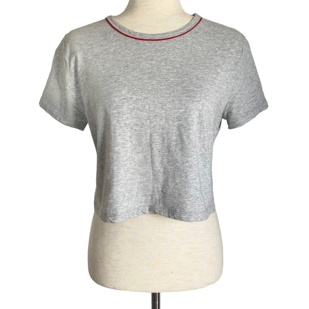 FOREVER 21 Gray Loungewear Crop Top T Shirt Size Small Comfort Pajama Top